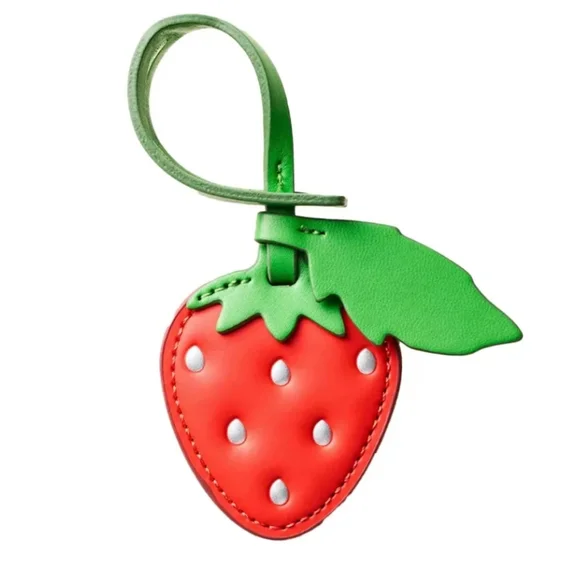 Kate Spade x Target Strawberry Bag Charm Keychain - Picture 1 of 7
